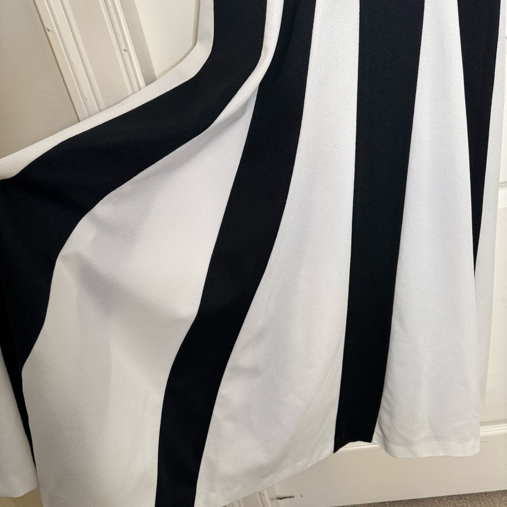 Vintage 60s/70s maxi Dress Harlequin Fit and Flare Size Medium Black and White - Picture 2 of 13